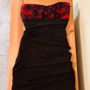 Short strapless bodycon dress